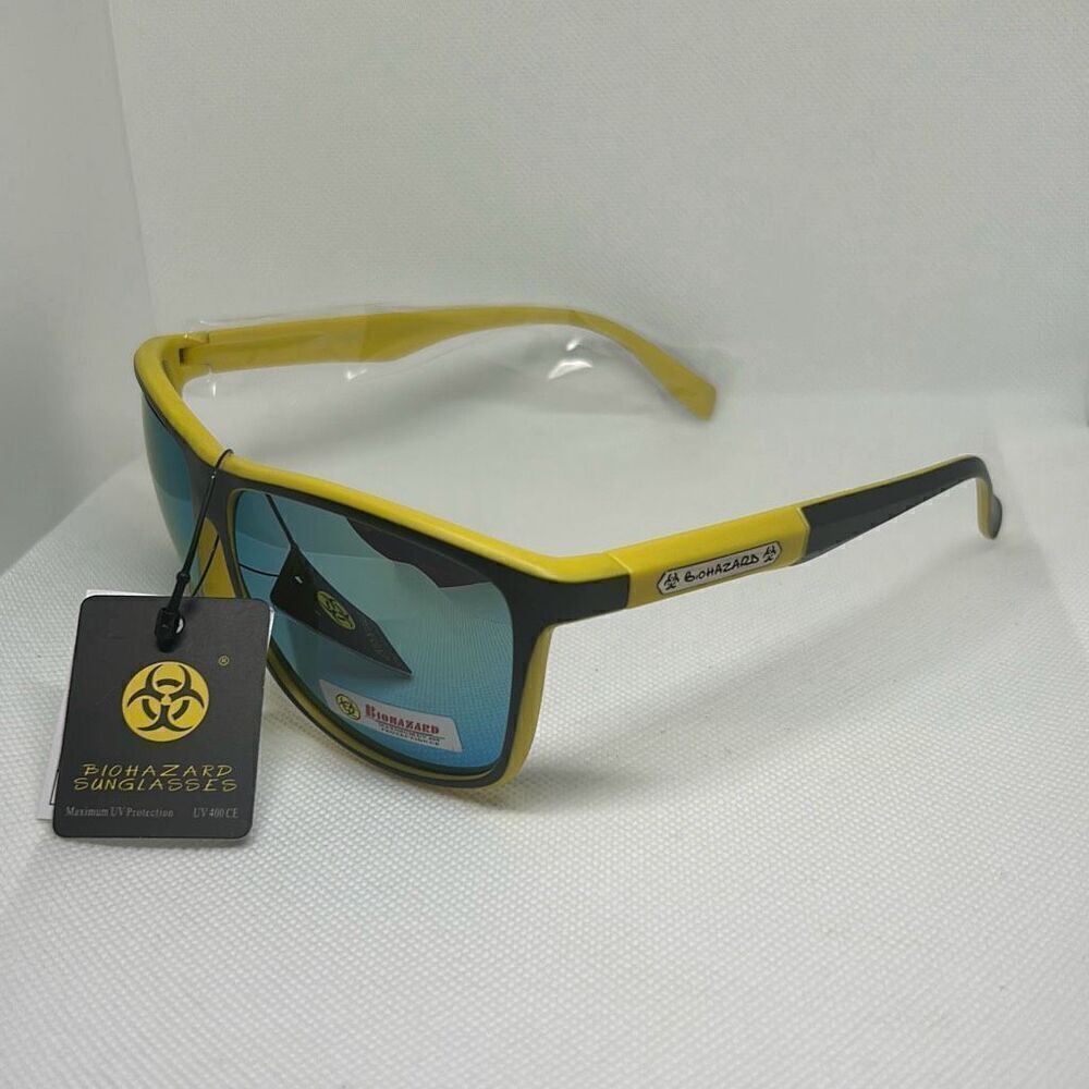 Biohazard Mens Mirrored Sunglasses